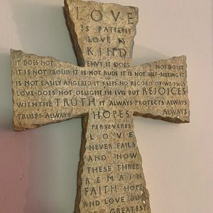 1 Corinthians 13 Cross Wall Hanging
